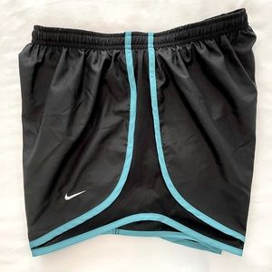 Nike - Women’s - Dri-Fit - Athletic Shorts - Black & Dark Teal